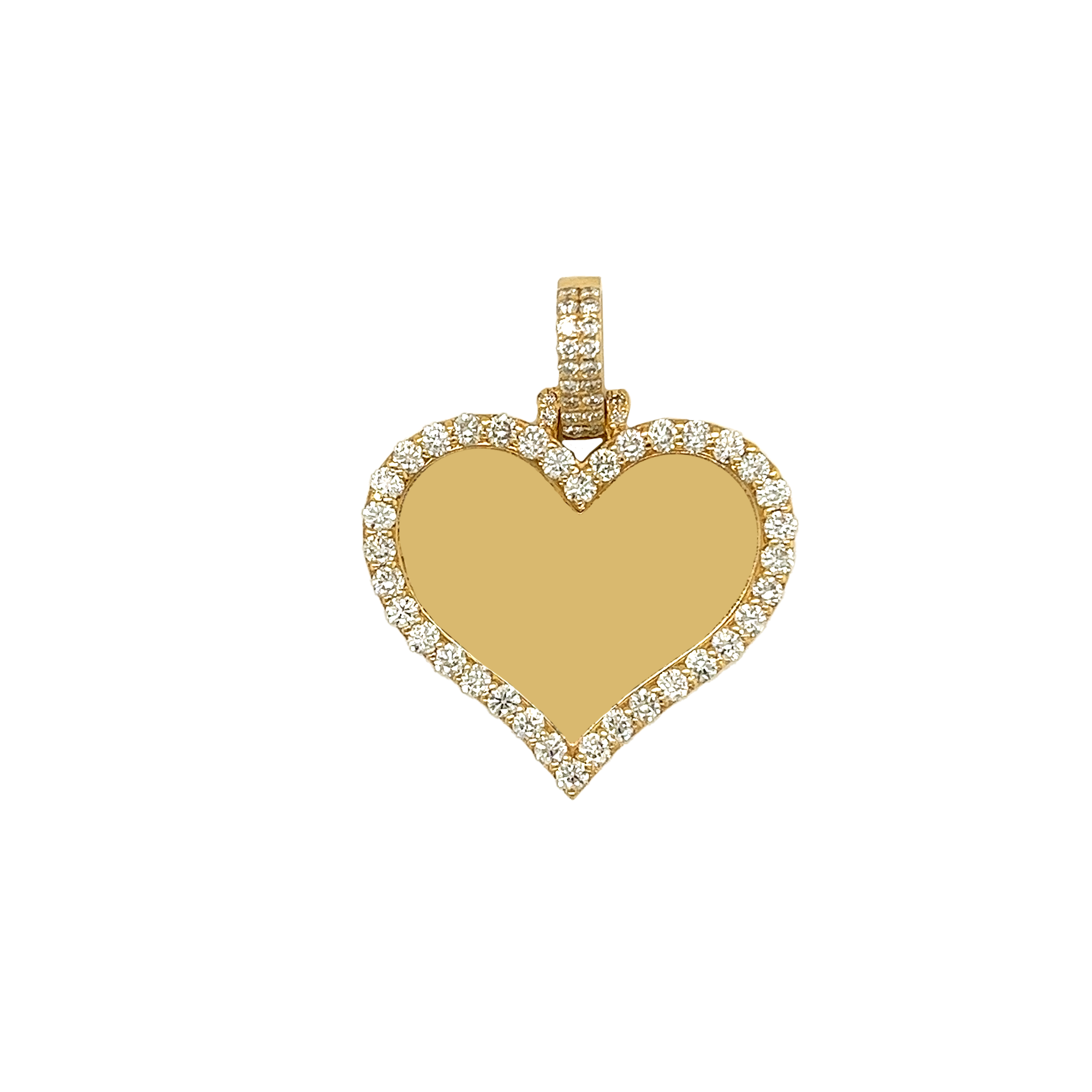 Small Diamond Picture Heart Pendant 1.17 CT