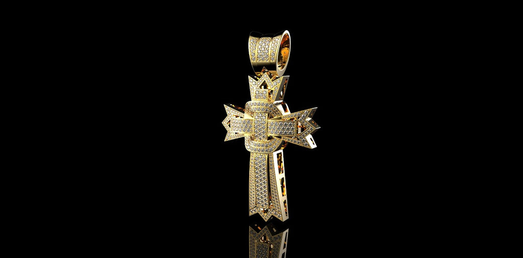 Large Diamond Cross Pendant 6.04 CT