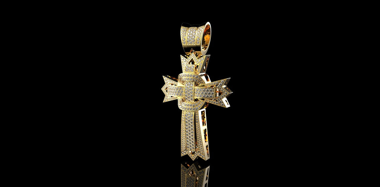 Large Diamond Cross Pendant 6.04 CT