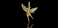 14k yellow gold diamond saint michael pendant