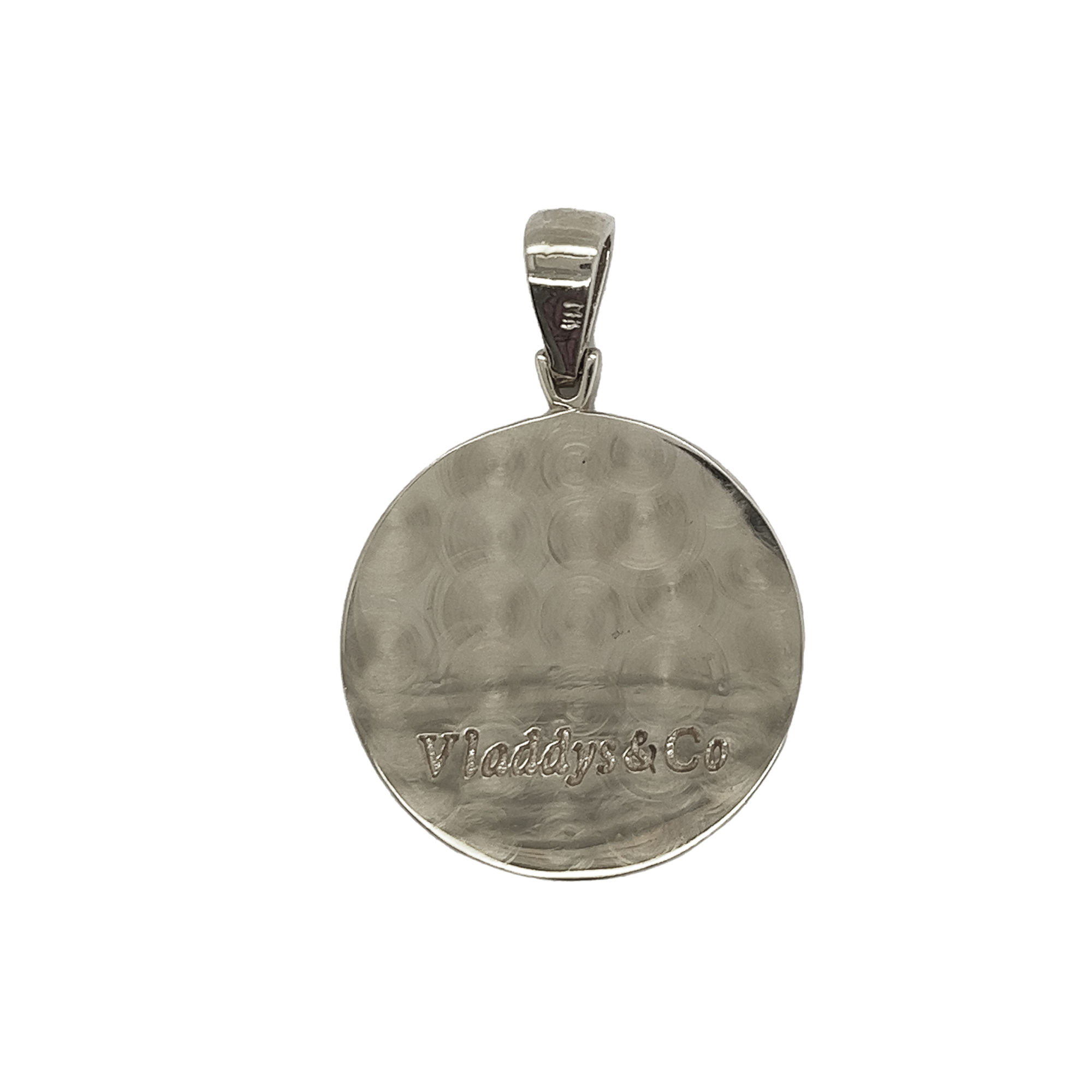 Medium Diamond Picture White Gold Pendant .87 CT