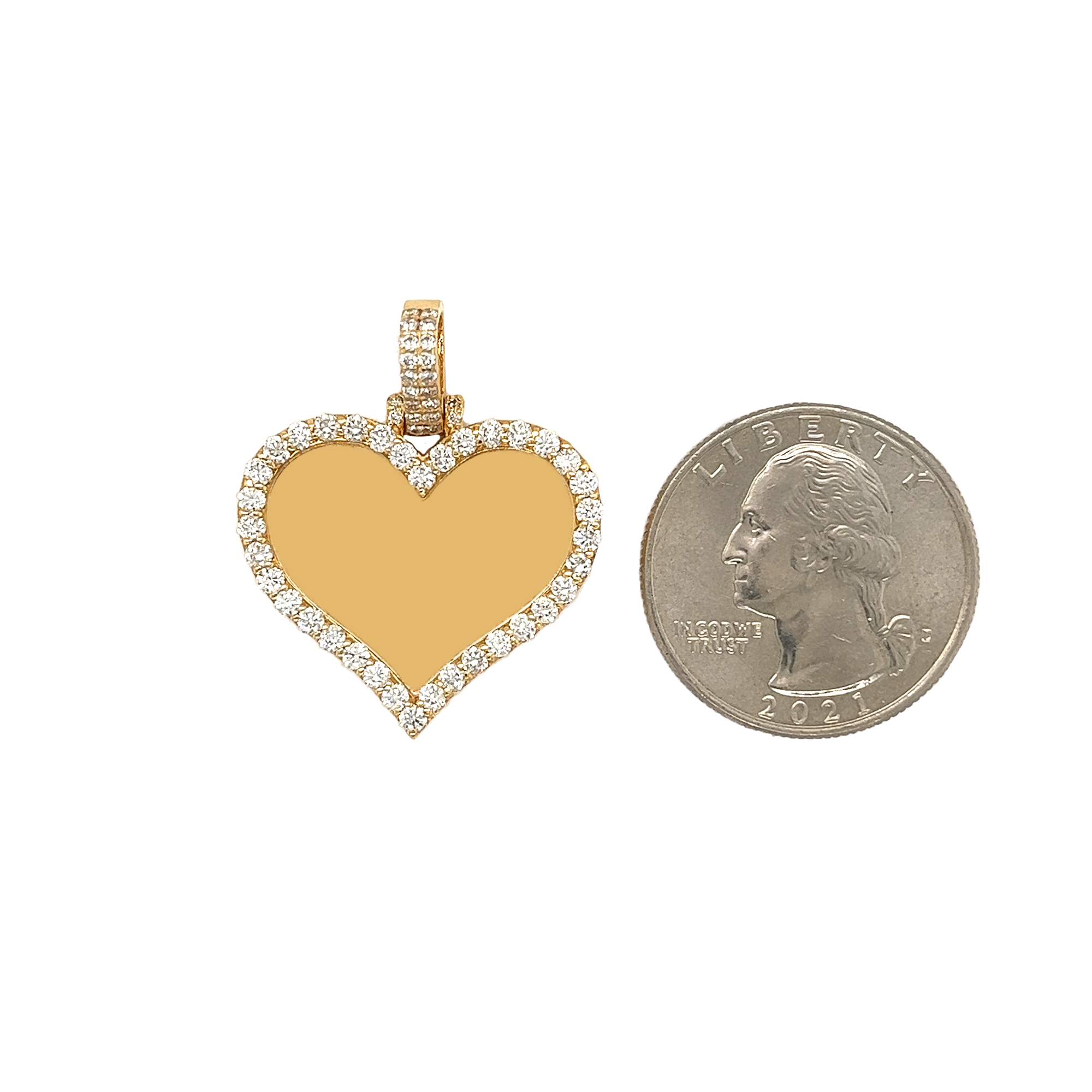 Small Diamond Picture Heart Pendant 1.17 CT