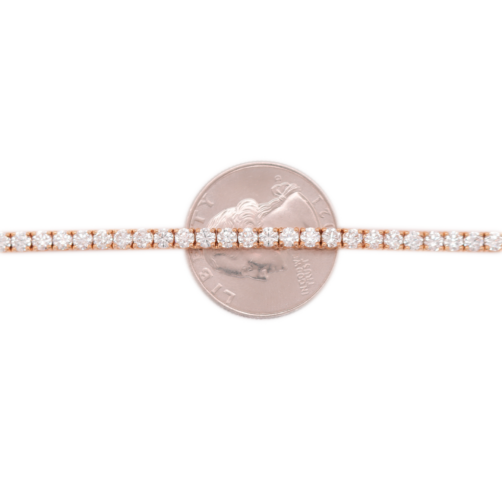 Diamond Tennis Rose Gold Chain 17.70 CT