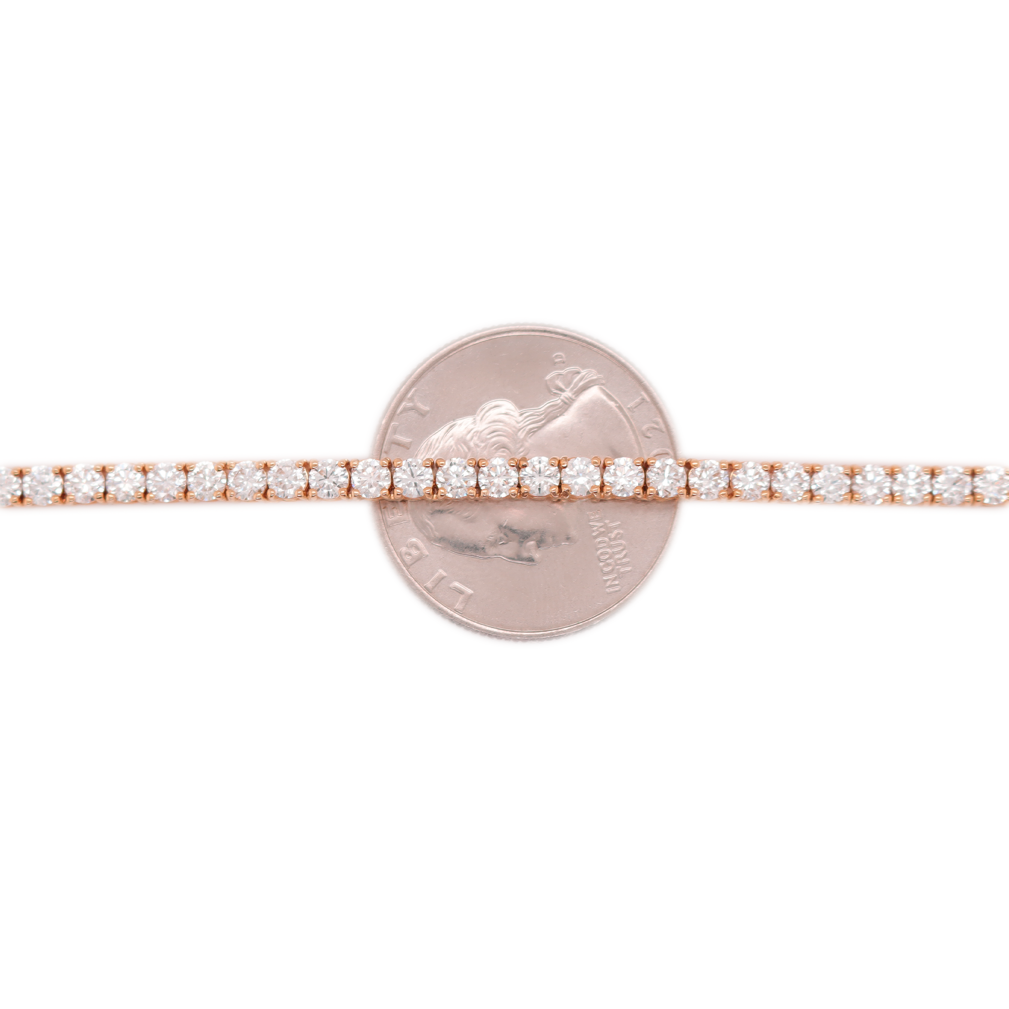 Diamond Tennis Rose Gold Chain 17.70 CT