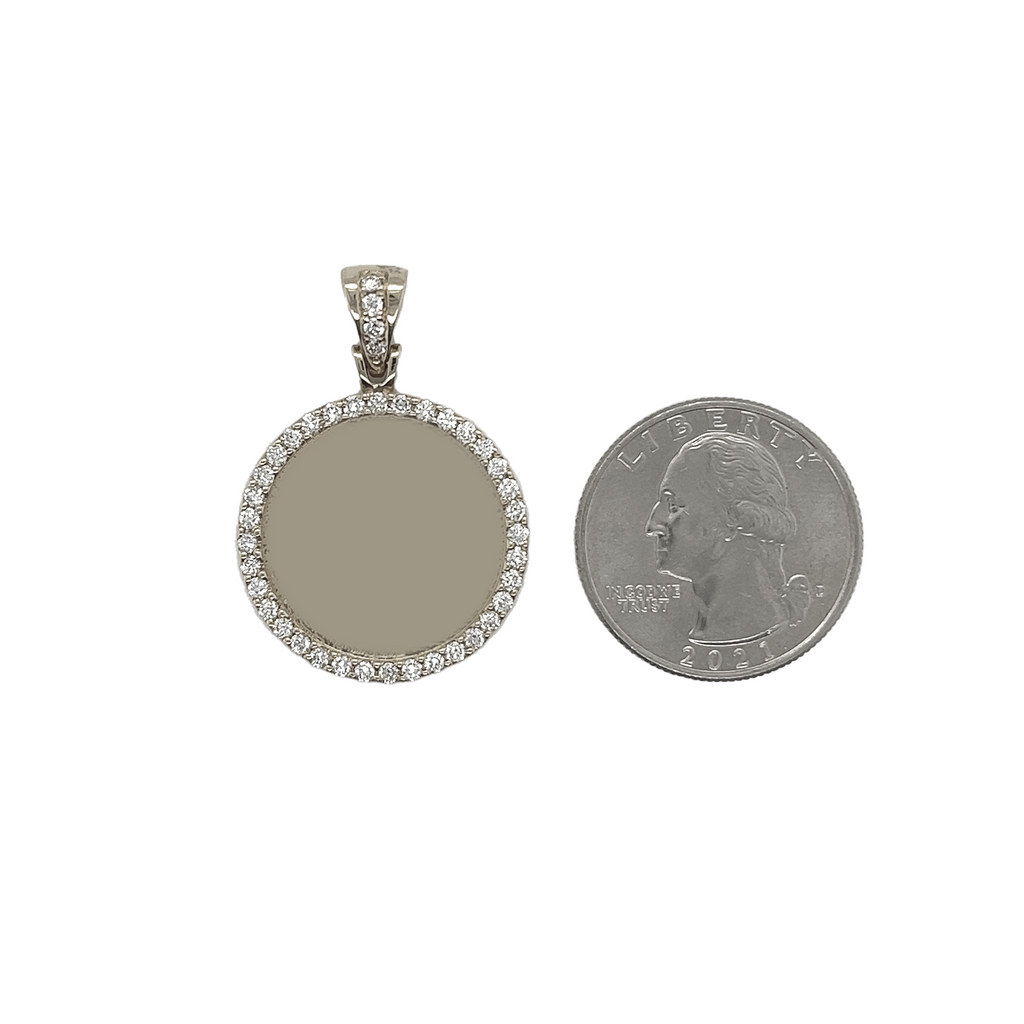 Small Diamond Picture White Gold Pendant 1.62 CT