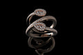 14k rose gold custom pear and oval shape split band diamond ring