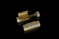 14k yellow gold custom made small diamond barrel lock
