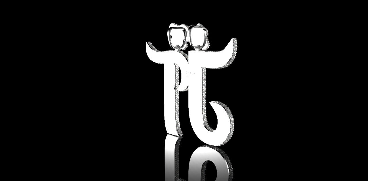 14K WHITE GOLD CUSTOM "1098 JT" STYLE DIAMOND PENDANT