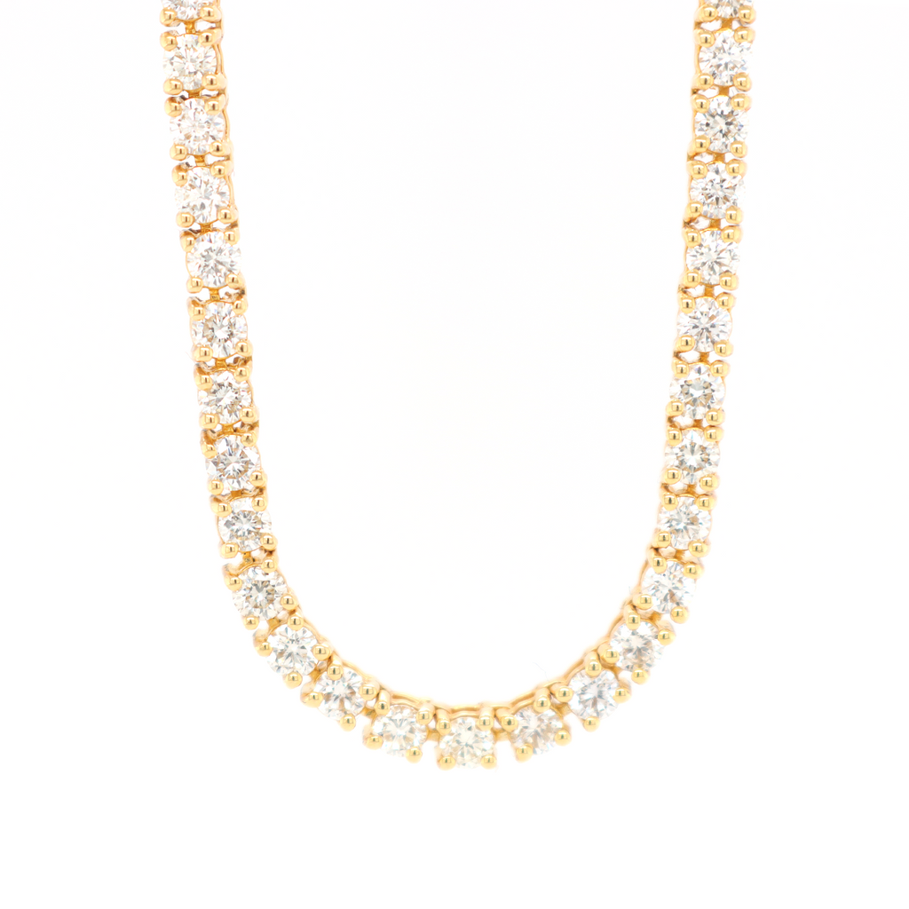 Diamond Tennis Yellow Gold Chain 7.19 CT