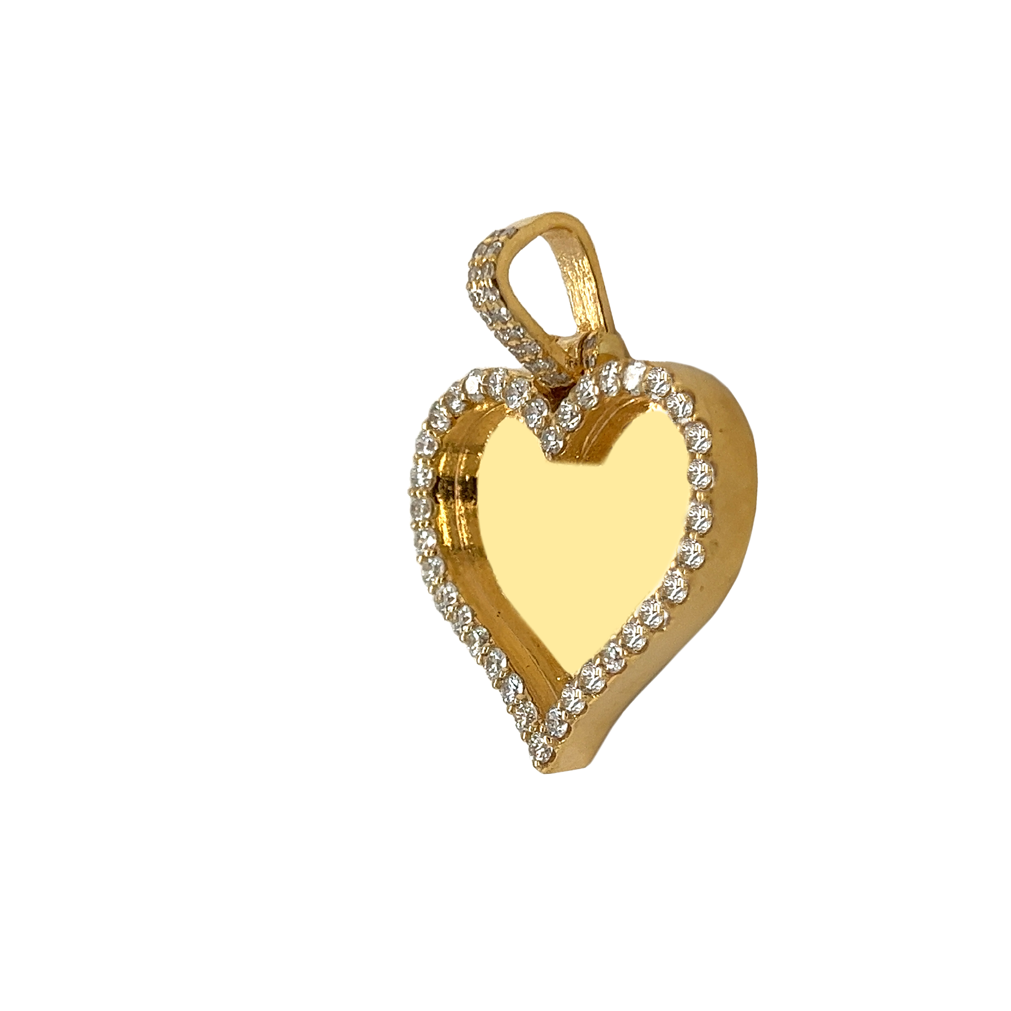 Small Diamond Picture Heart Pendant 1.17 CT