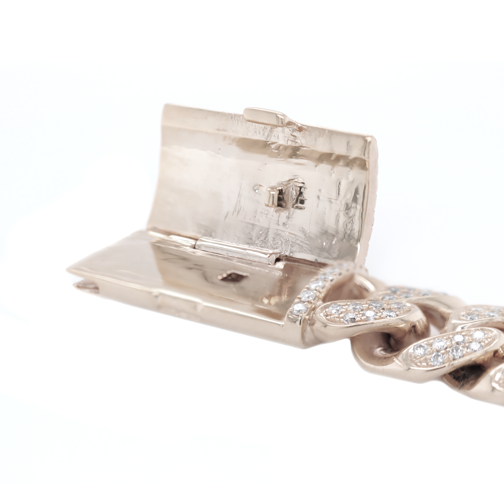 Miami Cuban Flower Setting Diamond White Gold Bracelet 7.00 CT