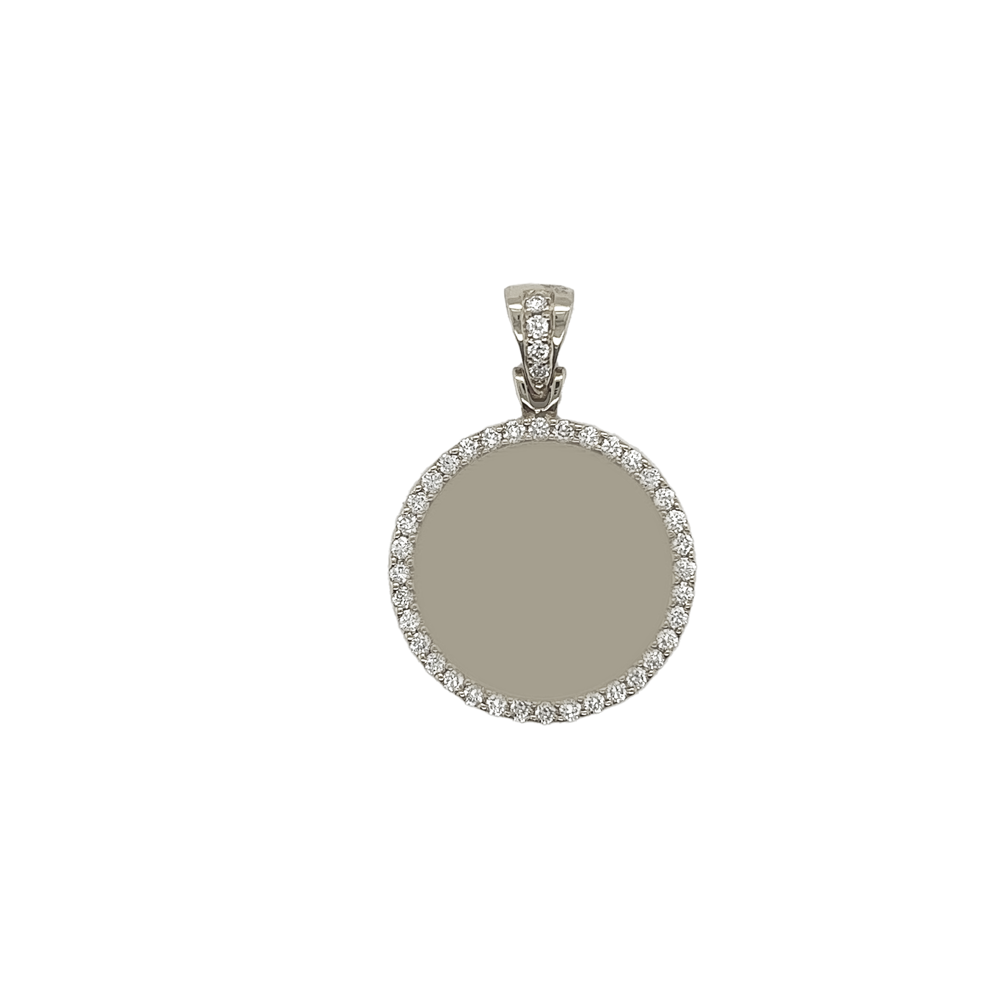 Small Diamond Picture White Gold Pendant 1.62 CT
