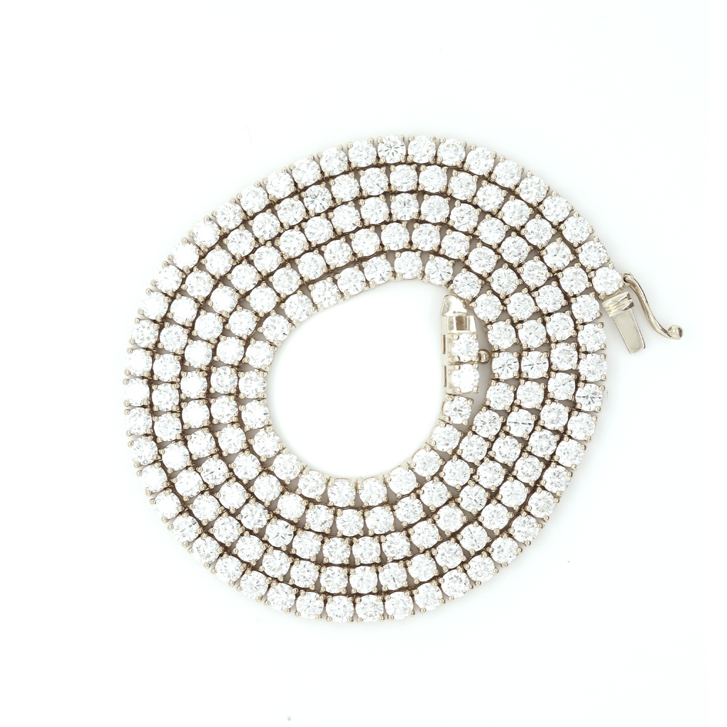 Diamond Tennis White Gold Chain 17.70 CT