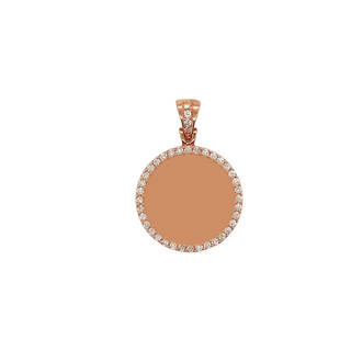 Small Diamond Picture Rose Gold Pendant 1.62 CT