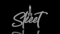 14k white gold custom "skeet" style diamond pendant