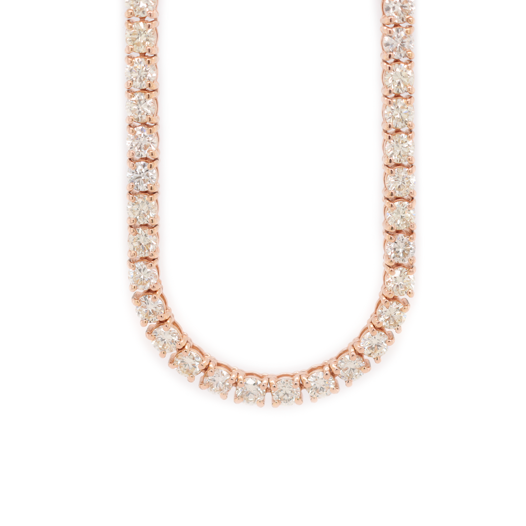 Diamond Tennis Rose Gold Chain 22.05 CT