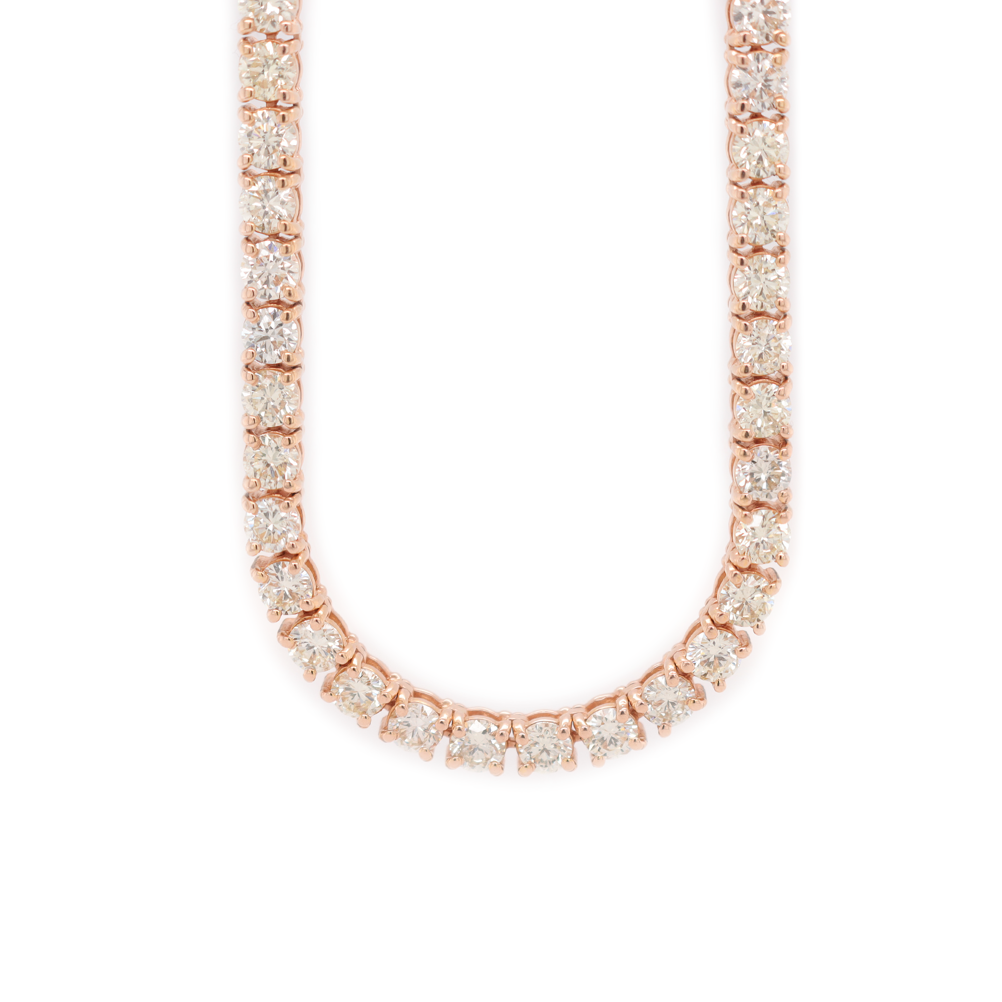 Diamond Tennis Rose Gold Chain 22.05 CT