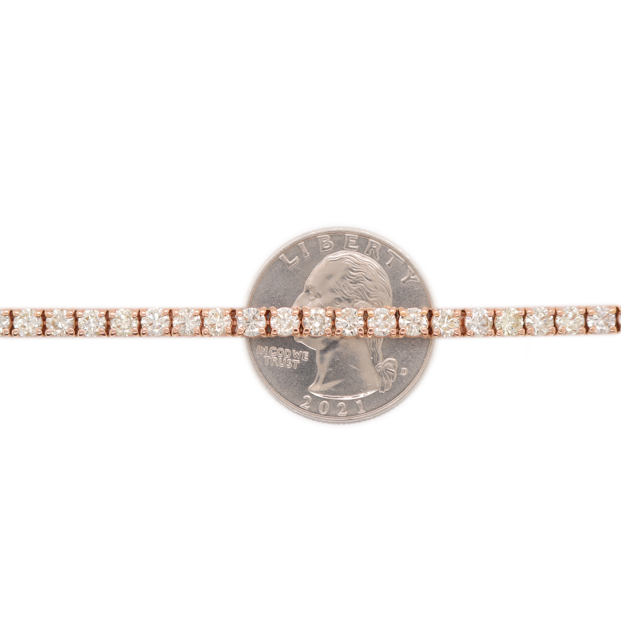Diamond Tennis Rose Gold Chain 22.05 CT