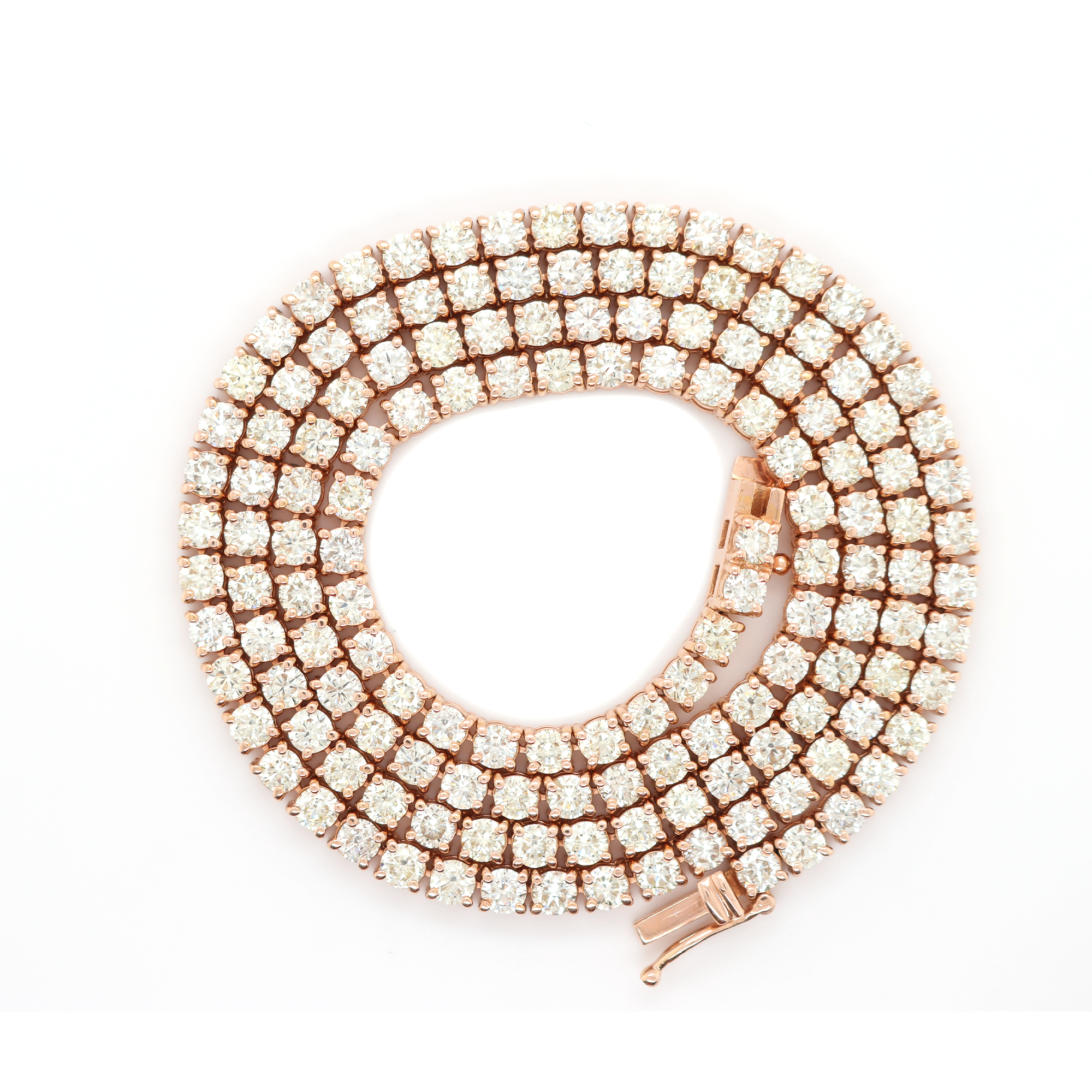 Diamond Tennis Rose Gold Chain 22.05 CT