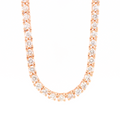 Diamond Tennis Rose Gold Chain 7.19 CT