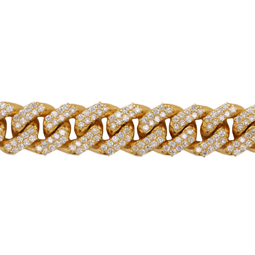 Miami Cuban Prong Setting Bracelet 6.78 CT