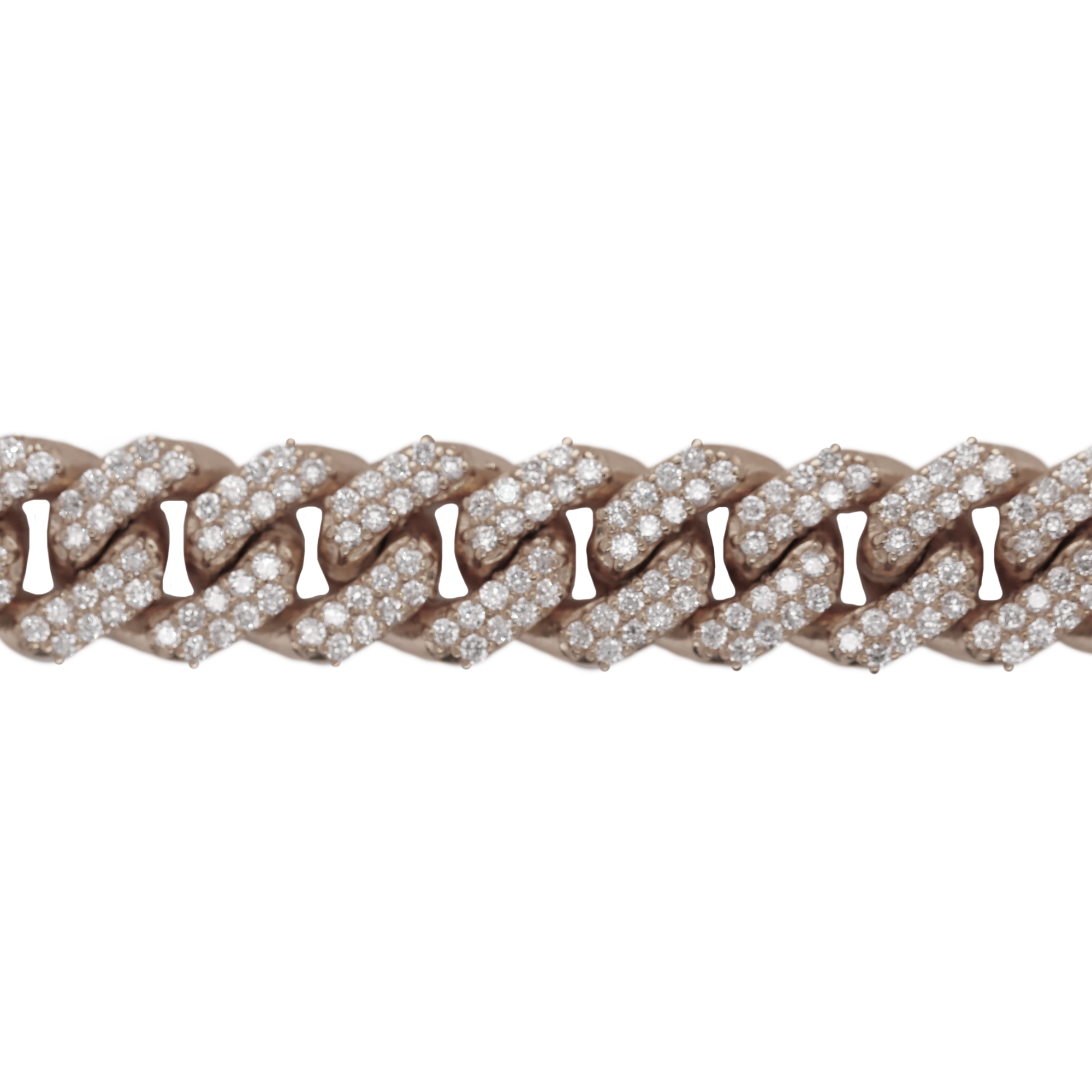 Miami Cuban Prong Setting White Gold Bracelet 6.78 CT