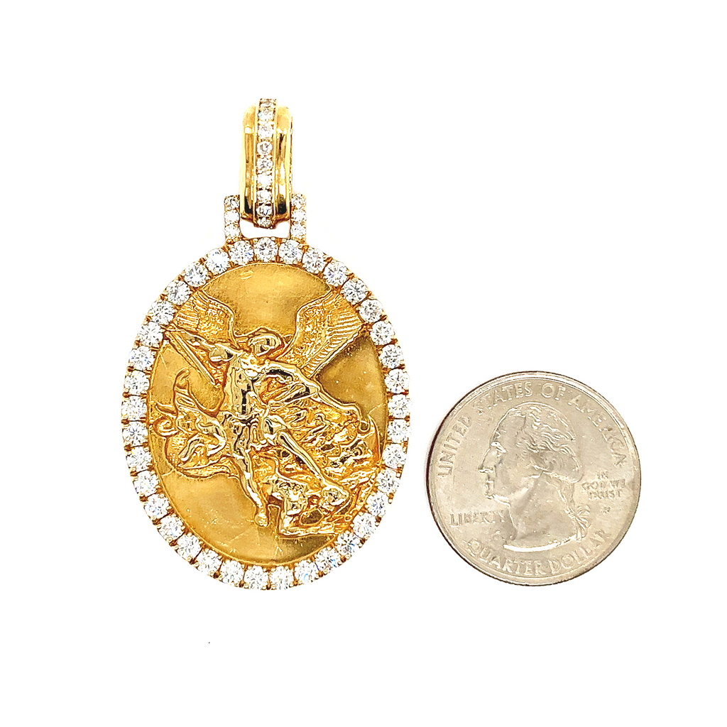 Angel vs Demon Diamond Oval Pendant 2.99 CT
