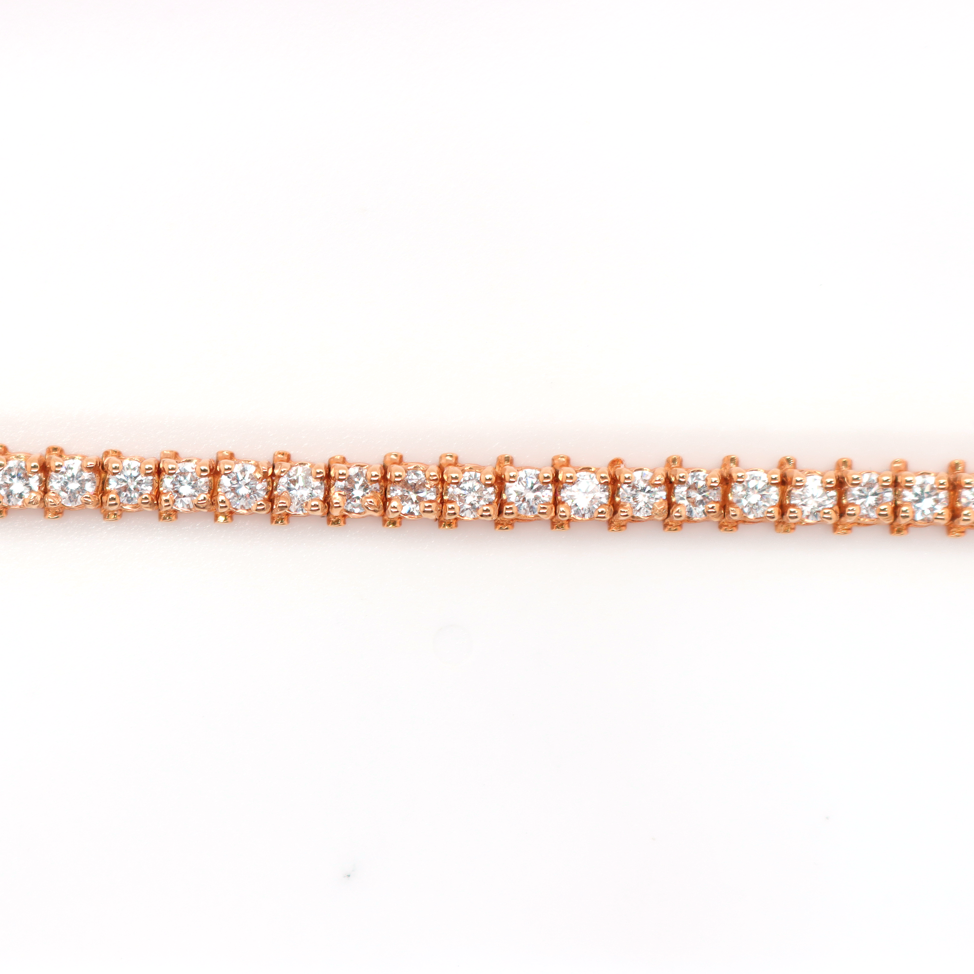 Tennis Diamond Rose Gold Bracelet 3.16 CT