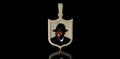 14K YELLOW GOLD CUSTOM DIAMOND SHIELD STYLE PICTURE PENDANT