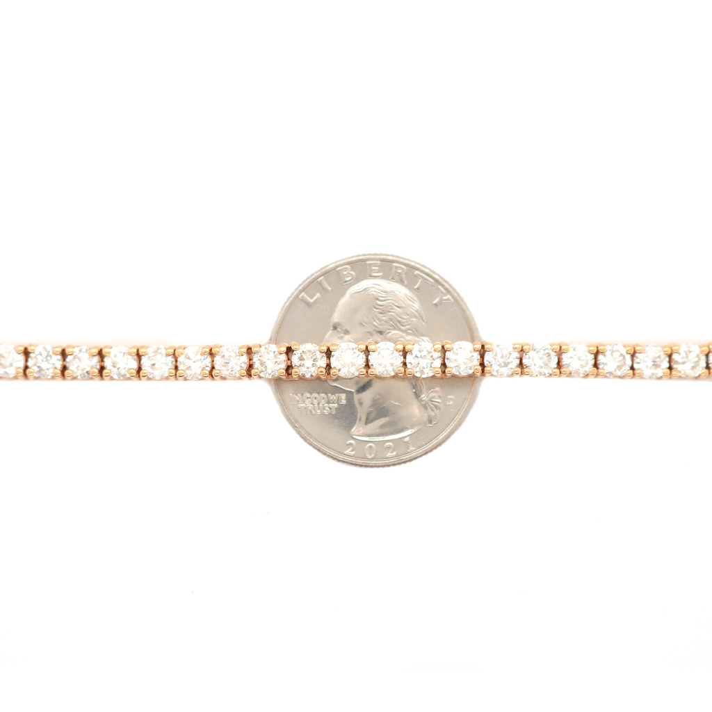 Diamond Tennis Rose Gold Chain 30.46 CT