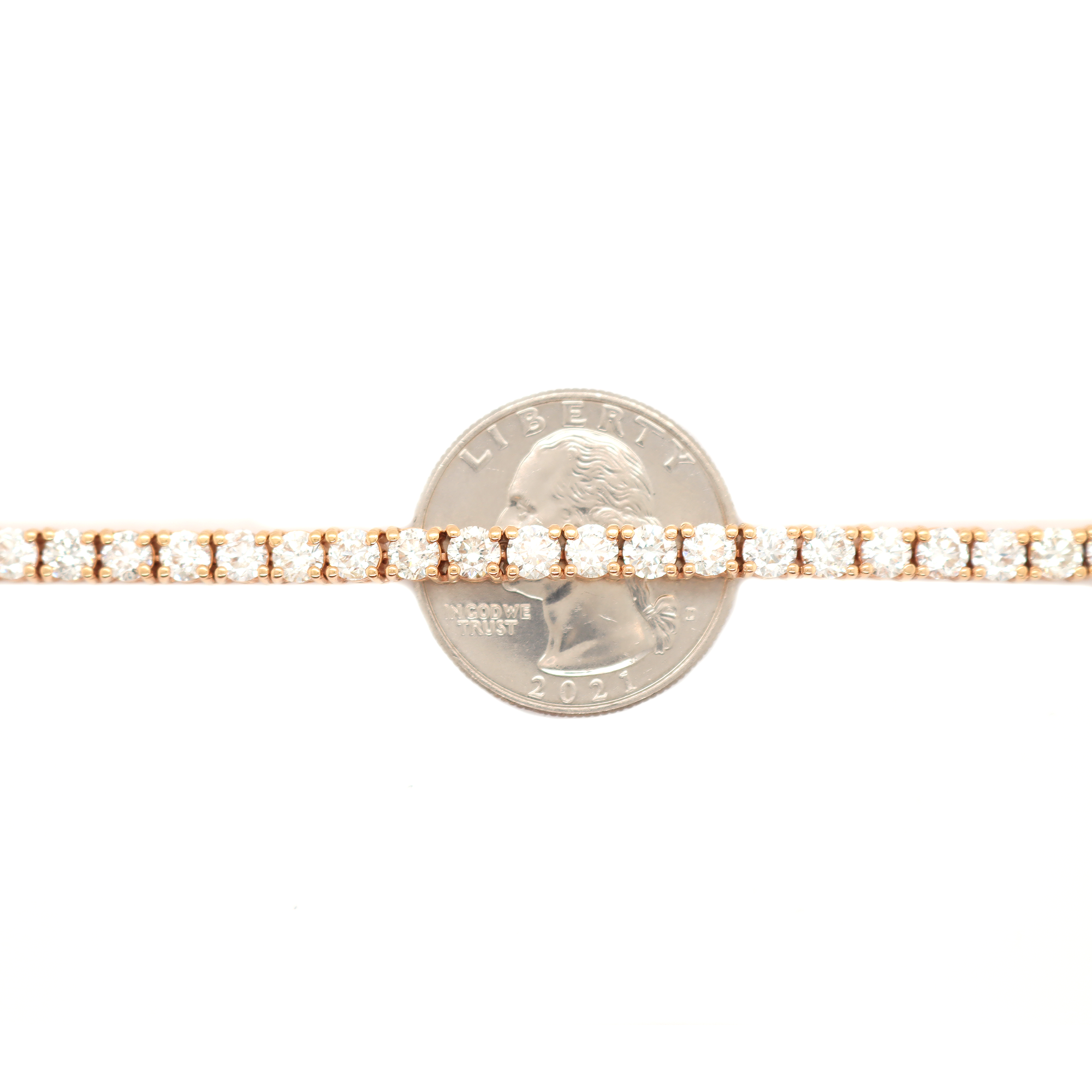 Diamond Tennis Rose Gold Chain 30.46 CT