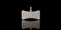 14K 2 TONE ROSE AND WHITE GOLD "DMSL" STYLE CUSTOM DIAMOND PENDANT
