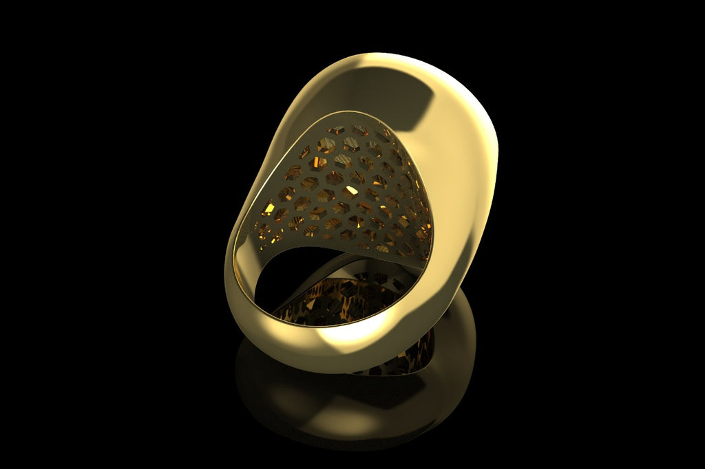 14k yellow gold mens custom liberty coin ring