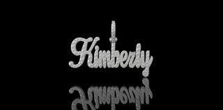 14K WHITE GOLD CUSTOM "KIMBERLY" STYLE DIAMOND PENDANT