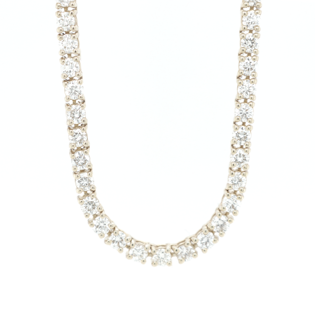 Diamond Tennis White Gold Chain 7.19 CT