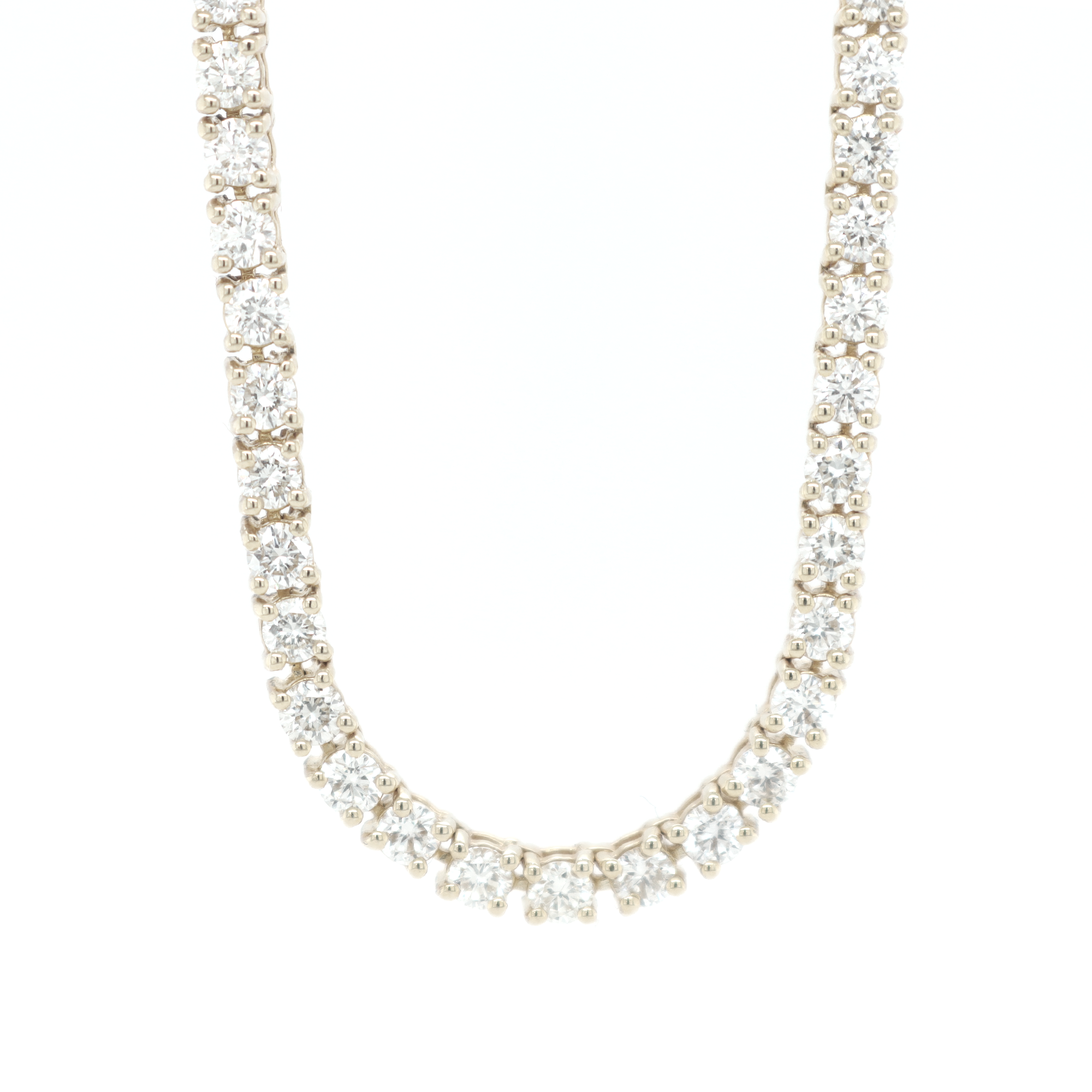 Diamond Tennis White Gold Chain 7.19 CT