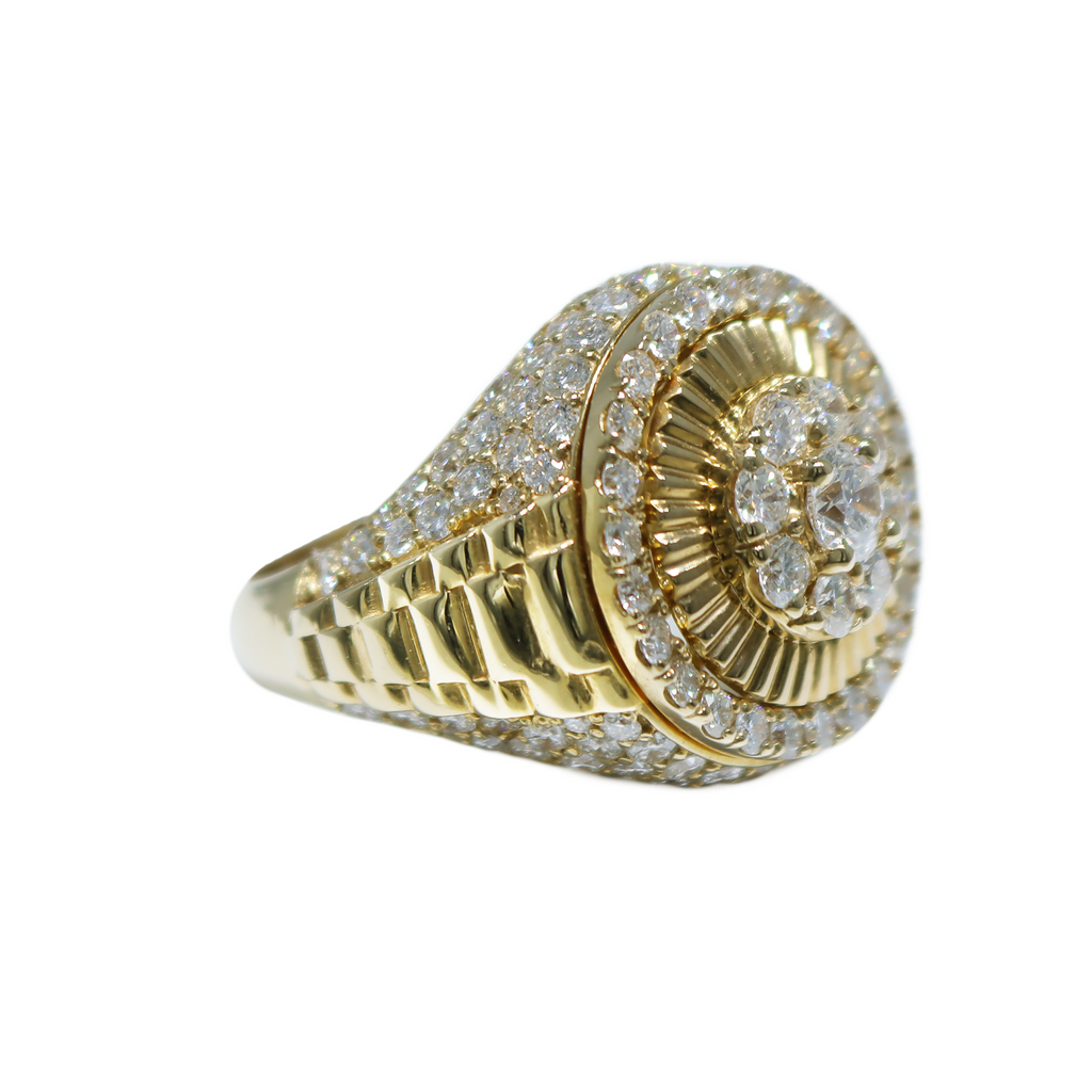 Diamond Layer Cluster Ring 4.62 CT
