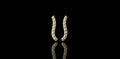 14K YELLOW GOLD CUSTOM "WIGGLE" STYLE DIAMOND EARRING