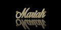 14K YELLOW GOLD CUSTOM "MARIAH" STYLE DIAMOND NAME PENDANT