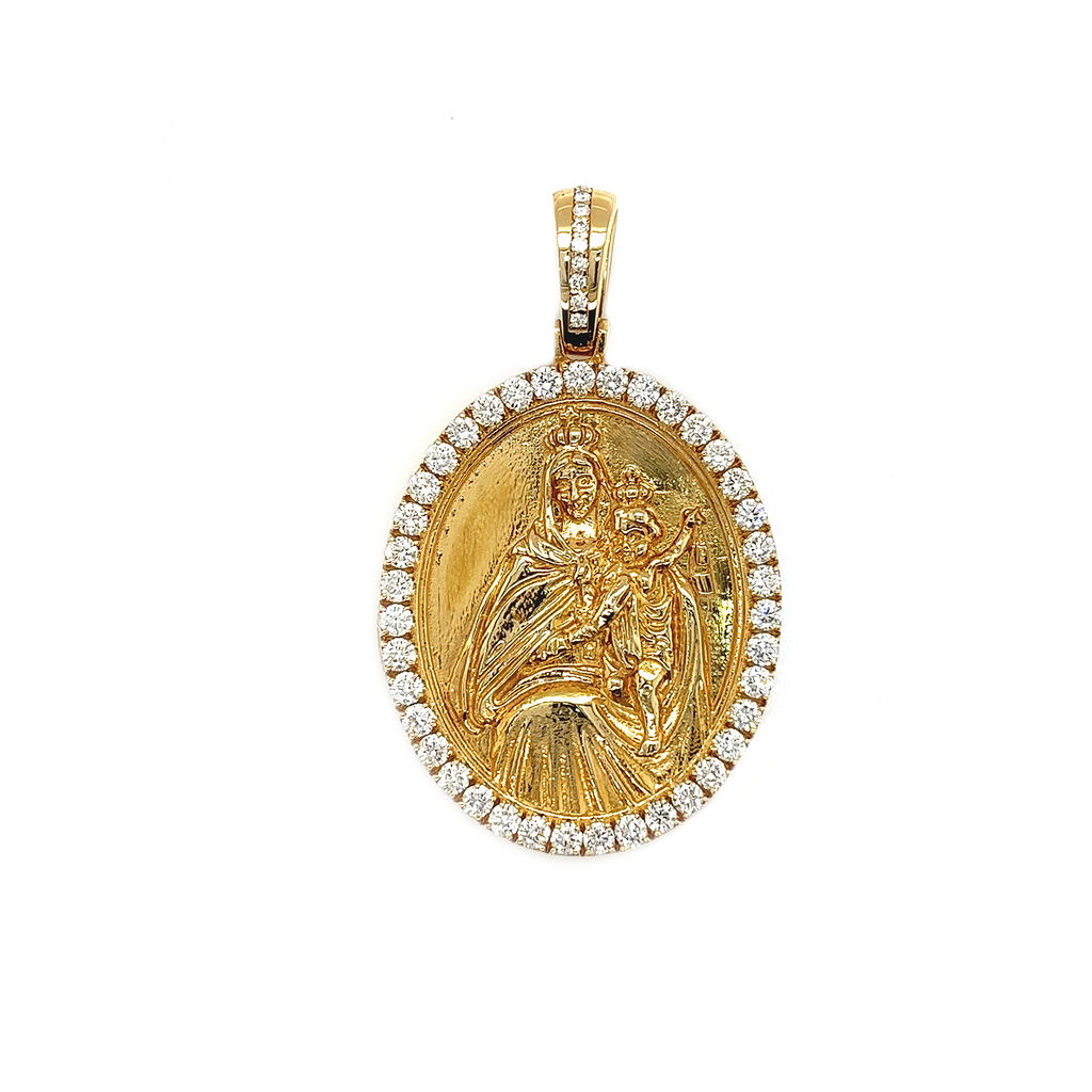 Mary Pendant Diamond oval Pendant 2.68 CT