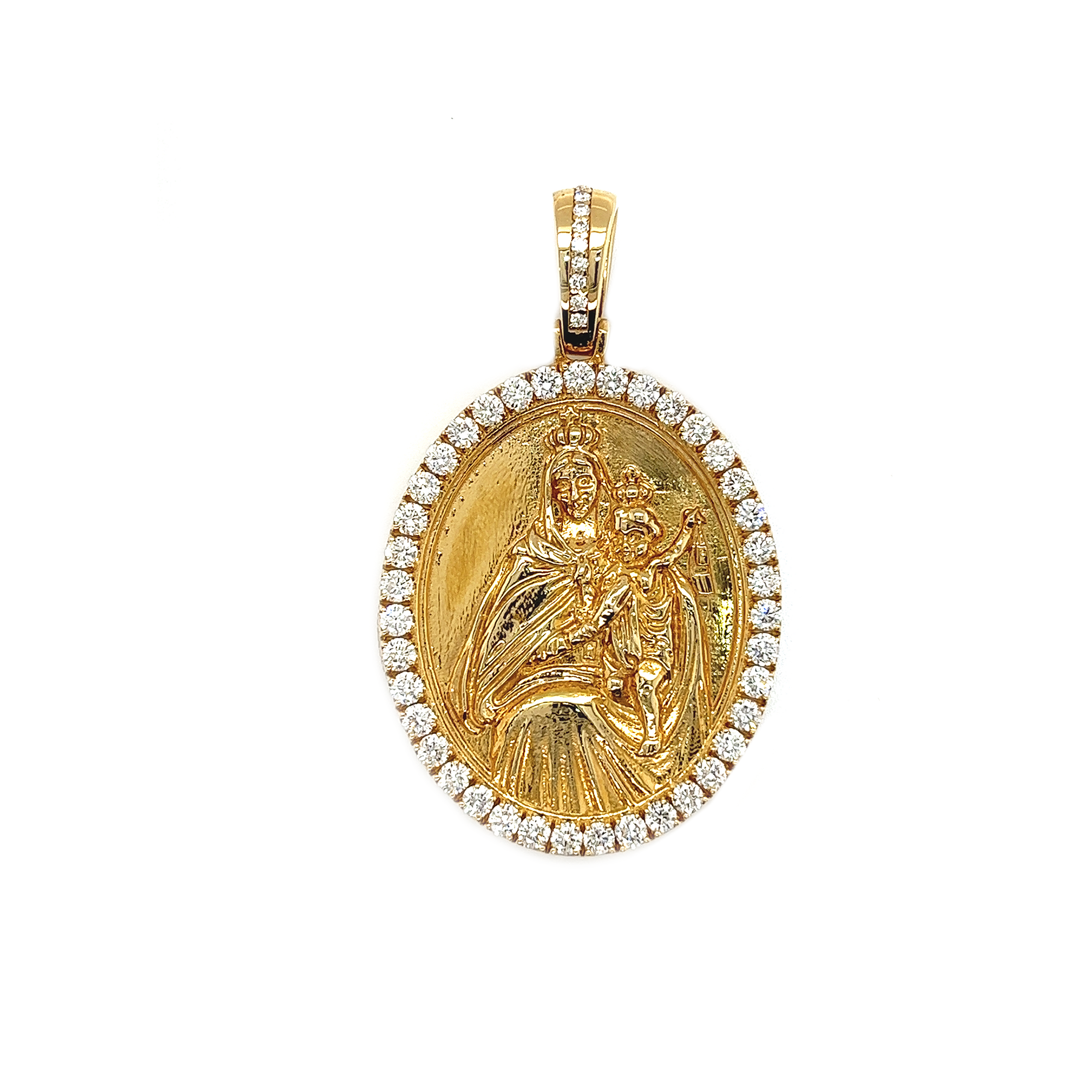 Mary Pendant Diamond oval Pendant 2.68 CT