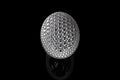 14k white gold large custom mens 3d oval shape diamond ring with large diamonds