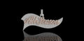 14K 2 TONE ROSE AND WHITE GOLD "ALL SEASON" STYLE CUSTOM DIAMOND PENDANT
