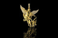 14k yellow gold diamond saint michael Demond pendant