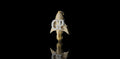 14K 2 TONE YELLOW AND WHITE GOLD "GP ROCKET" STYLE CUSTOM DIAMOND PENDANT