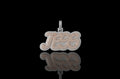 14K 2 TONE ROSE AND WHITE GOLD DOUBLE LAYER CUSTOM "JESS" STYLE DIAMOND PENDANT
