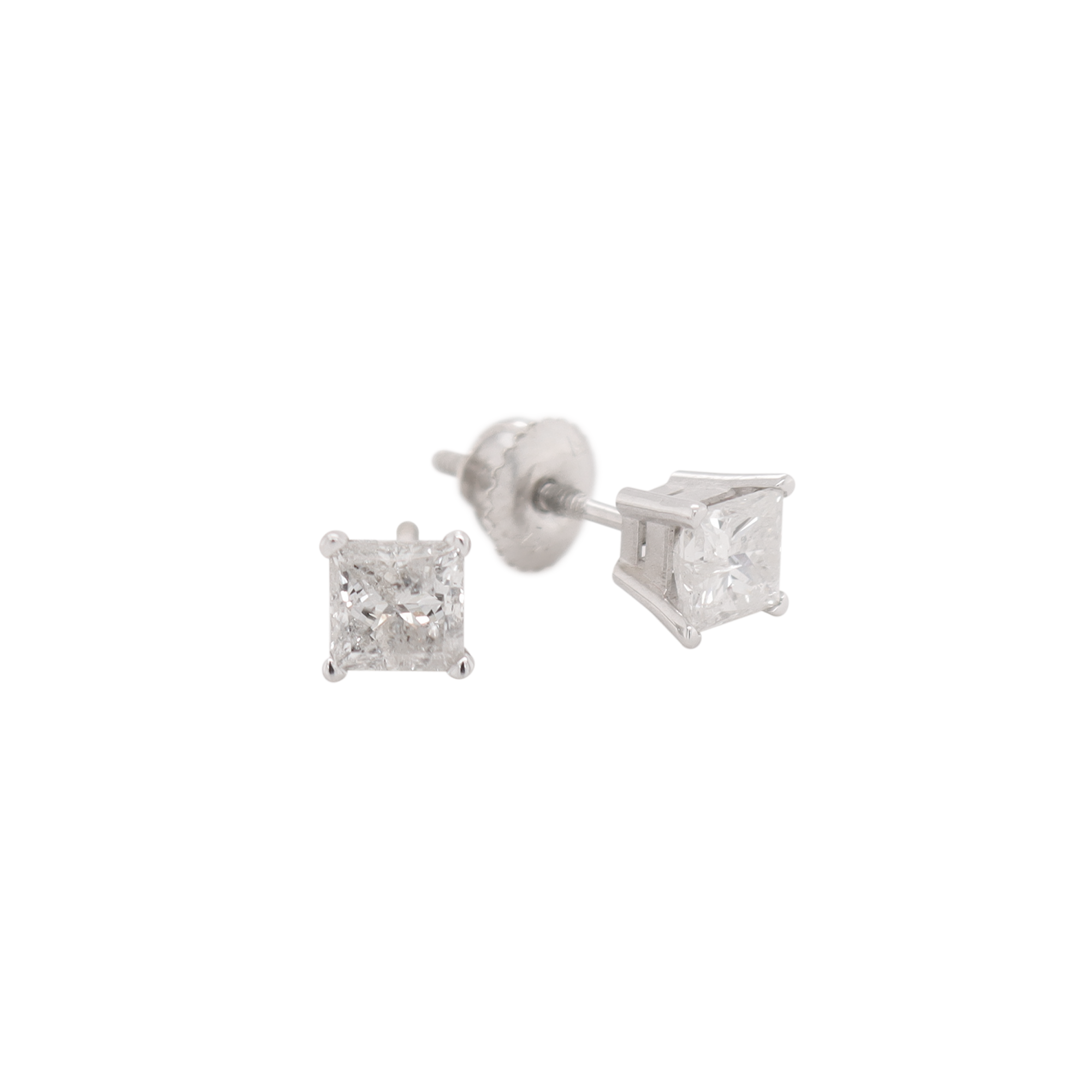Princess Cut Diamond Studs 1.28 CT