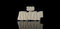 14K 2 TONE YELLOW AND WHITE GOLD CUSTOM "320 OWOP" STYLE DIAMOND PENDANT