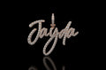 14k rose gold custom "jayda" style diamond pendant