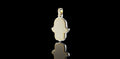 14K 2 TONE YELLOW AND WHITE GOLD CUSTOM DIAMOND MIDIUM HAMSA PENDANT